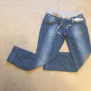 Girls Justice jeans with elastic waistband